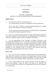 MES (AAO) Manual - National Academy of Defence Financial
