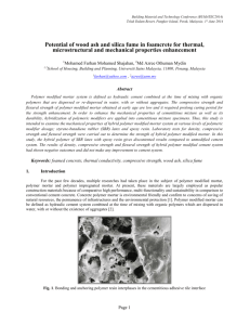 Potential of wood ash and silica fume in foamcrete for thermal