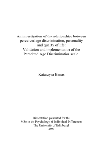 Association between perceived age discrimination and quality of life:
