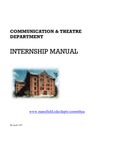 Internship Manual - Department of Communication | Mansfield