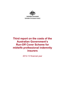 Third report on the costs of the Australian Government's Run Off