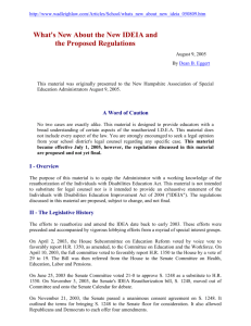 What's New About the New IDEIA and the Proposed Regulations