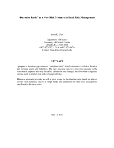 “Duration Ratio” as a New Risk Measure in Bank Risk Management