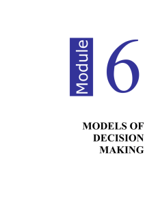 Module 6 - Models of Decision Making