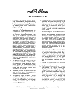 CHAPTER 6 Process costing