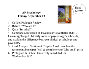 Welcome to AP Psychology - RaduegeAP