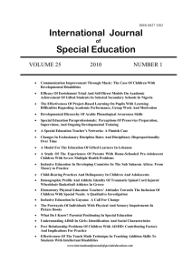 Discussion - International Journal of Special Education