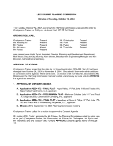 LEE'S SUMMIT PLANNING COMMISSION