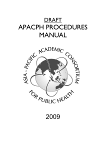 procedures_manual - Asia-Pacific Academic Consortium for
