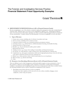 Occurs in 18% of Financial Statement Frauds