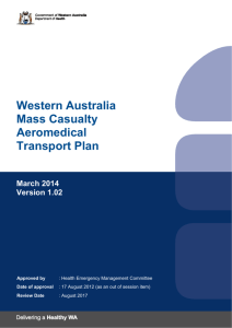 WA Mass Casualty Aeromedical Transport Plan