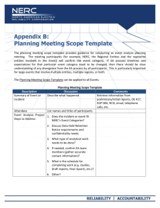 Appendix B - Planning Meeting Scope Template