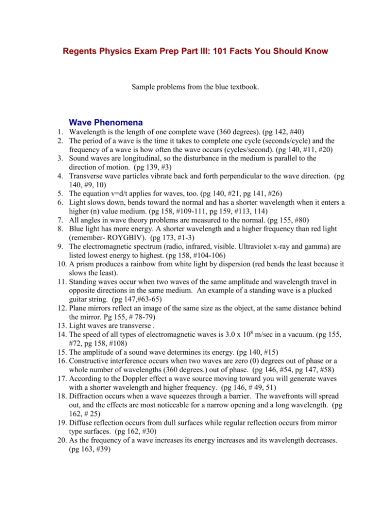Regents Physics Exam Prep 101 Facts You Should Know Regents Physics Exam Prep 101 Facts You Should Know