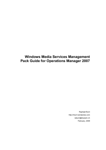 Windows Media Services MP Guide