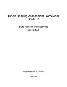 Illinois Reading Assessment Framework PSAE Grade 11