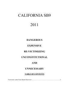 SB 9: Unconstitutional, Expensive - National Organization of Victims