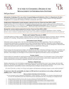 Business Information Systems Careers Document