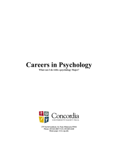 What can I do with a Psychology Major?