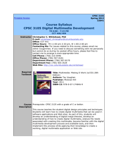 CPSC 3105 - Whitehead  - TSYS School of Computer Science