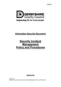 Security Incident Management Policy and Procedures