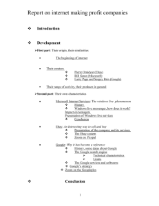 Report on internet making profit companies