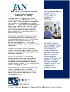 Manufacturing Settings - Job Accommodation Network