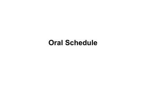 oral and poster Schedule