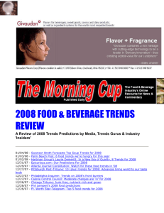 2008 food & beverage trends review