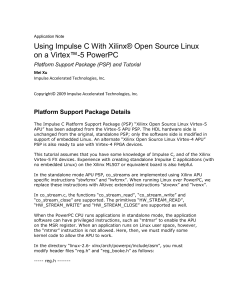 Documentation for Xilinx Open Source Linux on PowerPC with APU