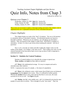 Teaching Assistant Chapter Highlights and Outline
