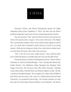“Thor” – Production Information Paramount Pictures and Marvel