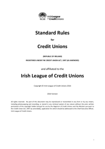 Credit Union Standard Rules 2014