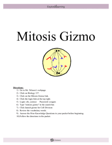 Mitosis Gizmo
