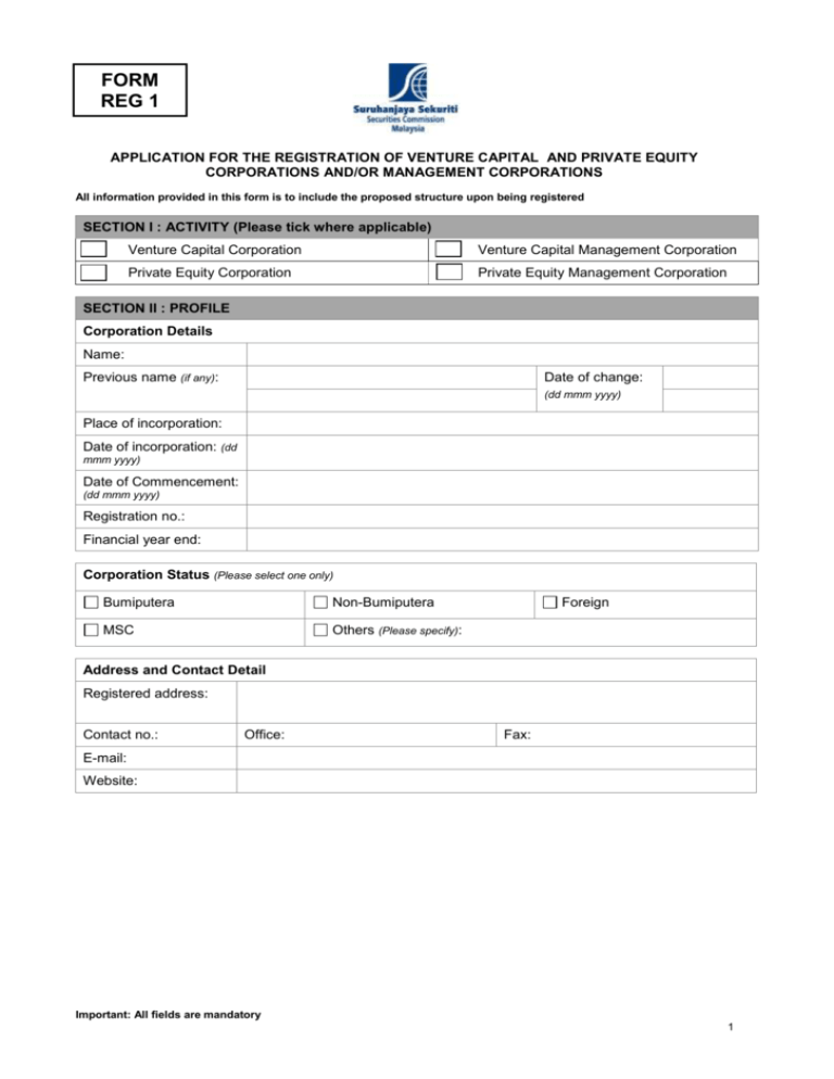 FIRST SCHEDULE Securities Commission Of Malaysia FIRST SCHEDULE Securities Commission Of Malaysia