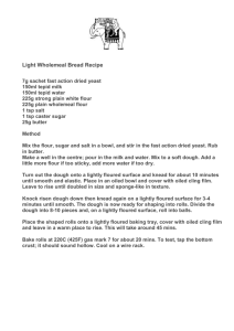 Light Wholemeal Bread Roll Recipe