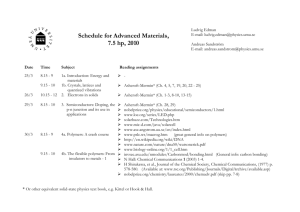 Plan for Advanced Materials