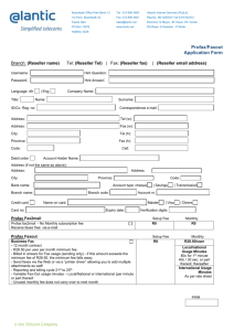 Profax Application Form