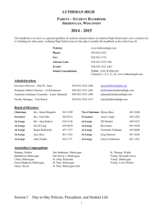 2014-15 Parent/Student Handbook