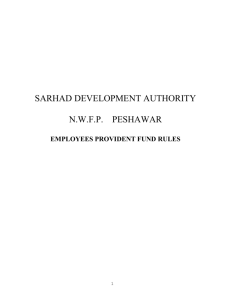 Provident Fund Rules - Government of Khyber Pakhtunkhwa