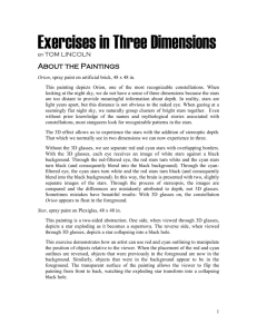 Exercises in Three Dimensions