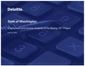 II. Employment and Income Analysis of the Boeing 7E7 Project
