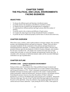 Political & Legal Env