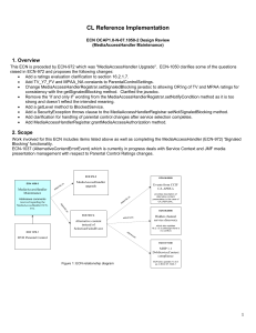 ECN 1050 MediaAccessHandler Maintenance