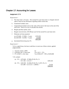 Chapter 17: Accounting for Leases