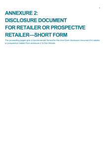 Annexure 2 for retailer or prospective retailer