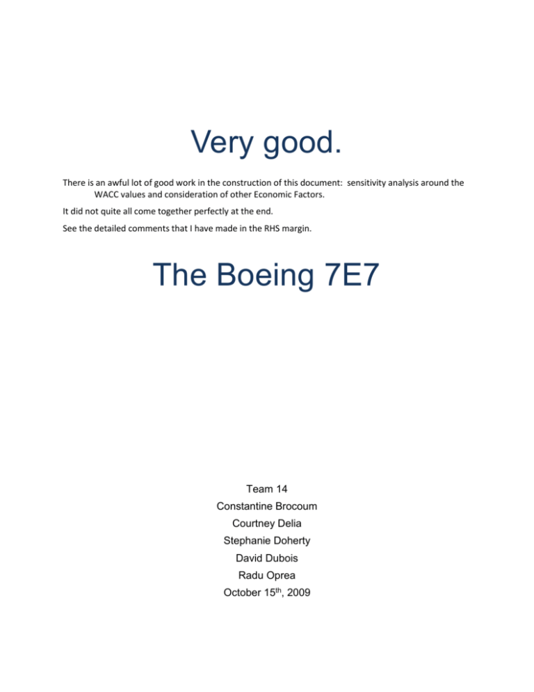the boeing 7e7 case study answer