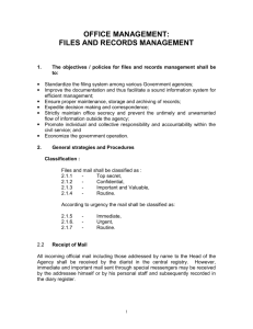 OFFICE MANAGEMENT: FILES AND RECORDS MANAGEMENT