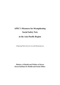 1. APEC Social Safety Net Activities