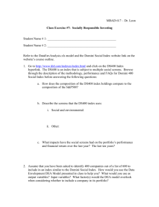 Class Exercise #7: Socially Responsible Investing