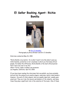 El Señor Booking Agent: Richie Bonilla